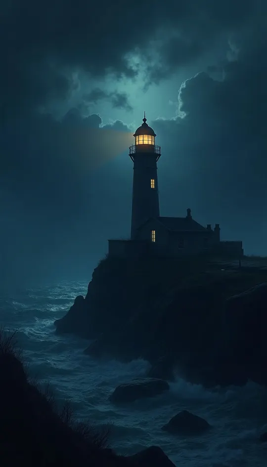 Lighthouse in a storm